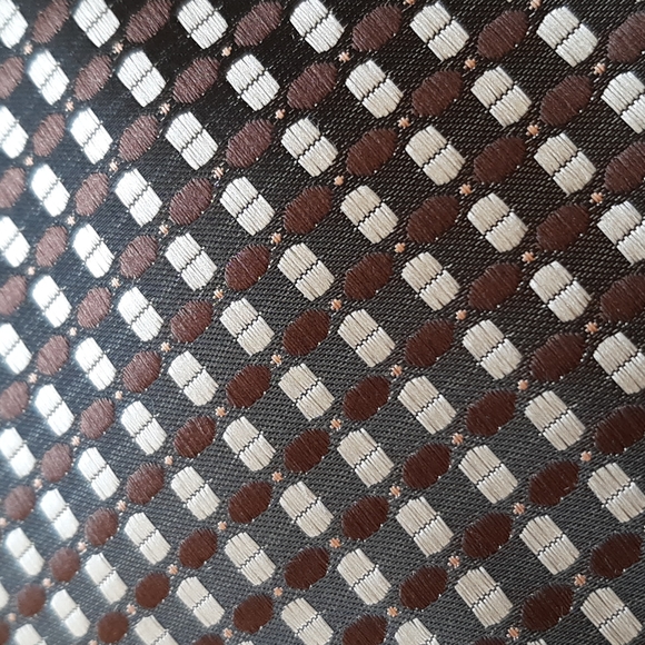 David Taylor clip-on tie, 20", brown patterned - Picture 5 of 7